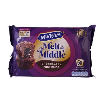 Mcvitie's Melt In The Middle Chocolatey Mini Puds 162g