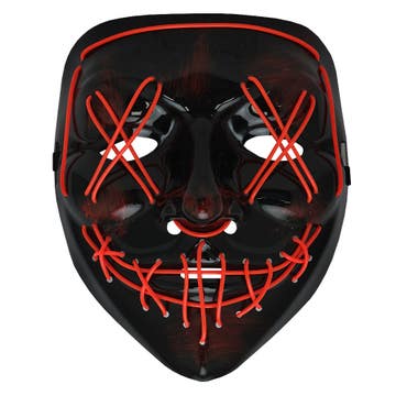 Cyberpunk Street Style Red Glow Mask