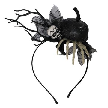 Halloween Pumpkin Skull Spider Head Piece