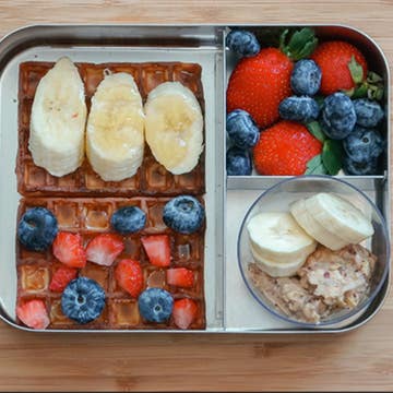 Fruit Waffle & Organic Peanut Butter Snack