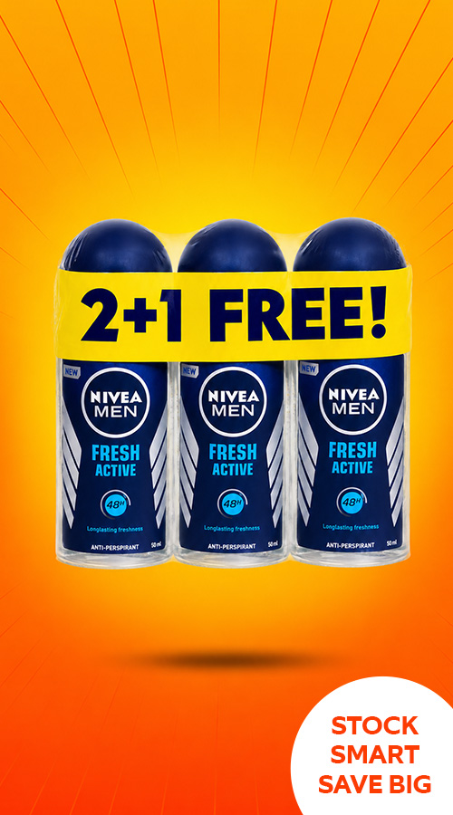 SD - Nivea Men Fresh Active Roll-On 3x50ml
