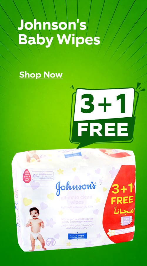 Johnson's Ultimate Clean Baby Wipes 48's [3+1 Free]