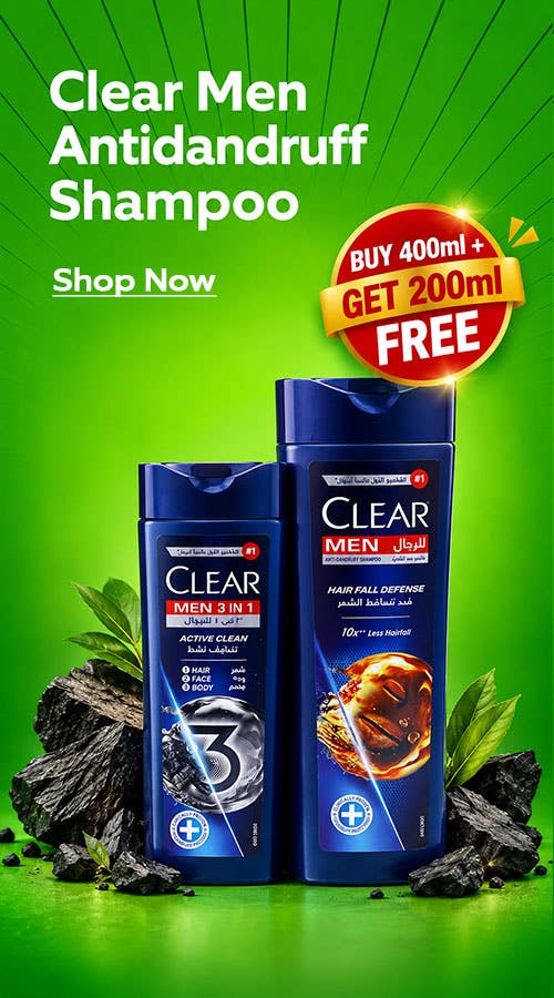 Clear Men Antidandruff Shampoo 400ml + 200ml